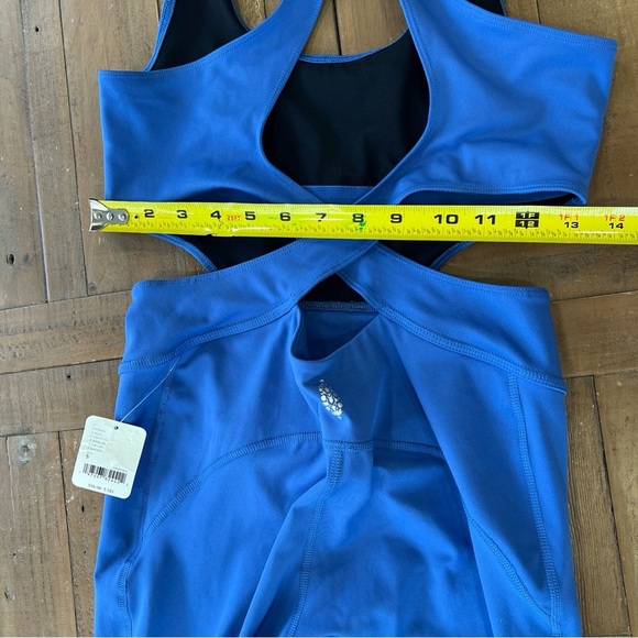 Free People Back it Up One Piece Small Pool Blue Med Impact Gym Workout Run NWT - Picture 11 of 11